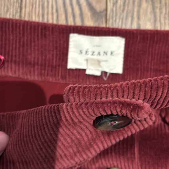 Sezane Terracotta Rosalba Corduroy Pencil Skirt - Picture 6 of 10